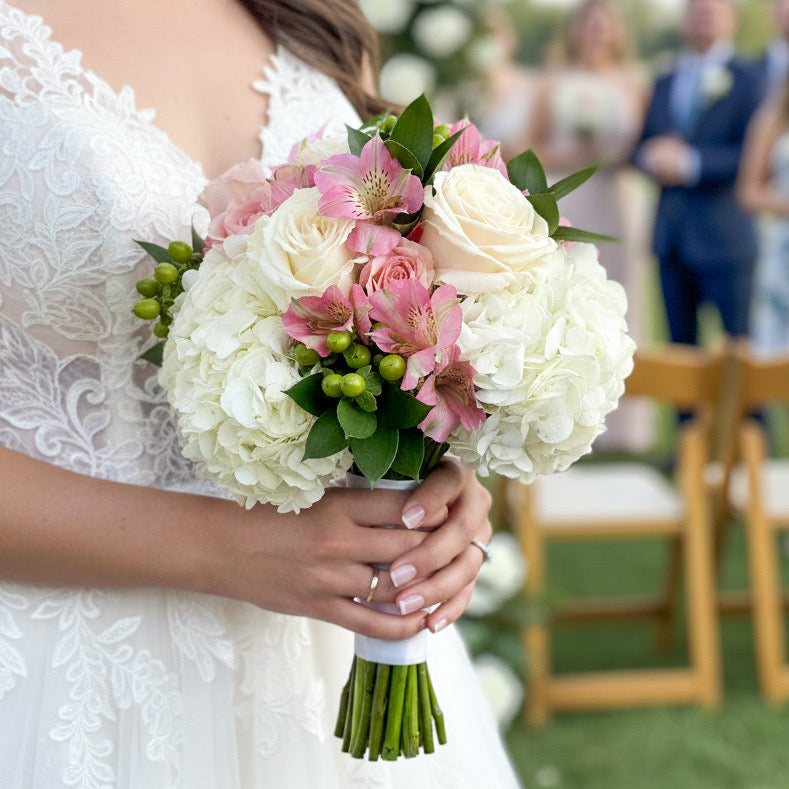 Parisian Blush Pink and Cream Bridal Bouquet – Ballard Blossom Inc, Seattle WA