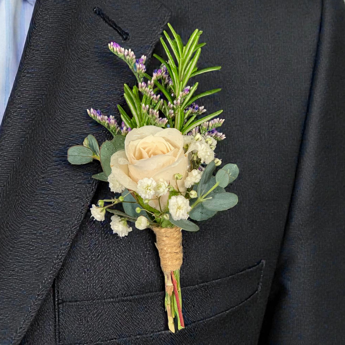 Botanical Boutonniere Ivory – Ballard Blossom Inc, Seattle WA