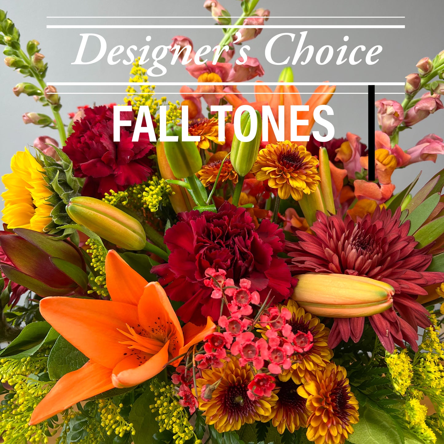 Fall Flower Arrangement Designer's Choice – Ballard Blossom Inc, Seattle WA