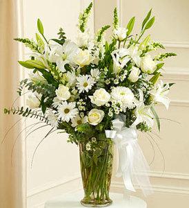 White Remembrance Bouquet – Ballard Blossom Inc, Seattle WA