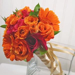 Vibrant Sunrise Bridal Bouquet – Ballard Blossom Inc, Seattle WA