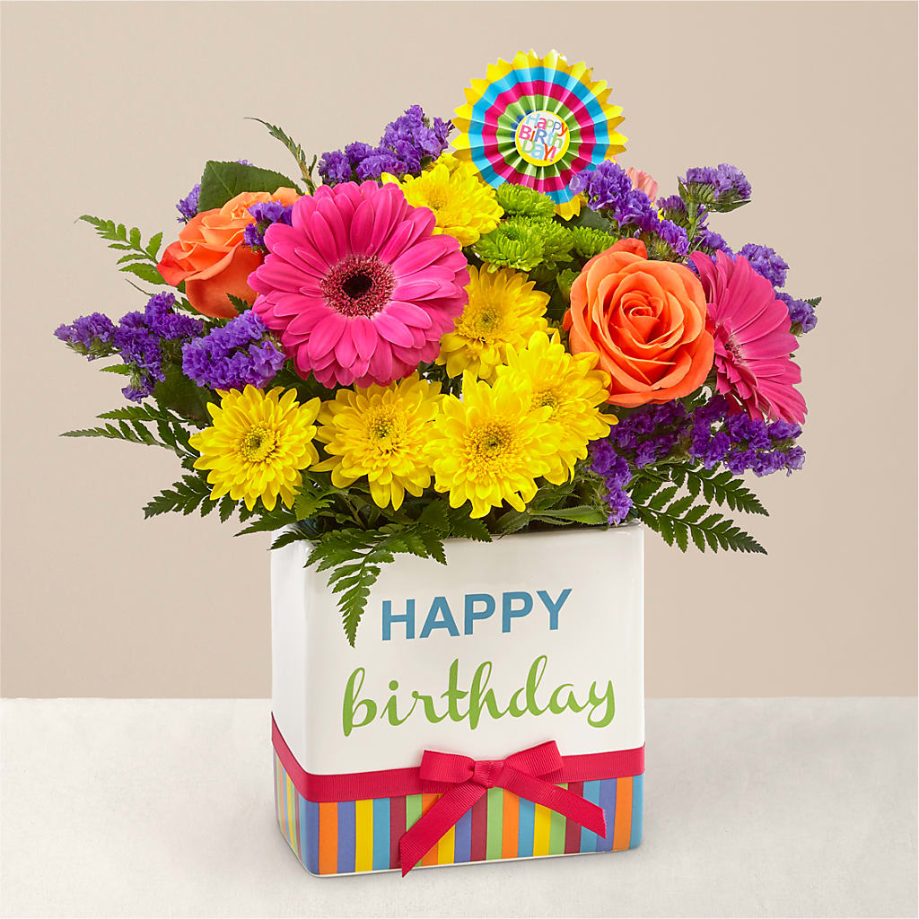 Birthday Brights Bouquet – Ballard Blossom Inc, Seattle WA