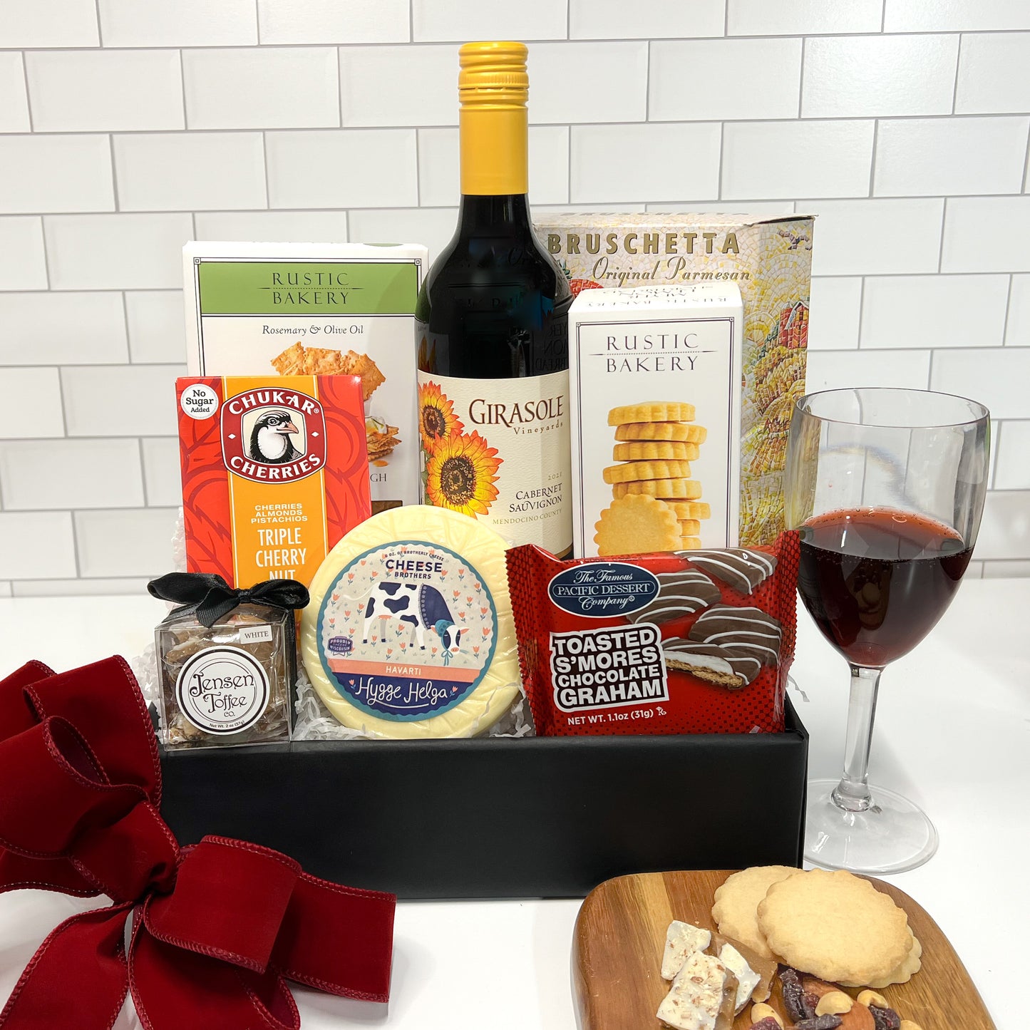 Cabernet Sauvignon Wine and Gourmet Gift – Ballard Blossom Inc, Seattle WA