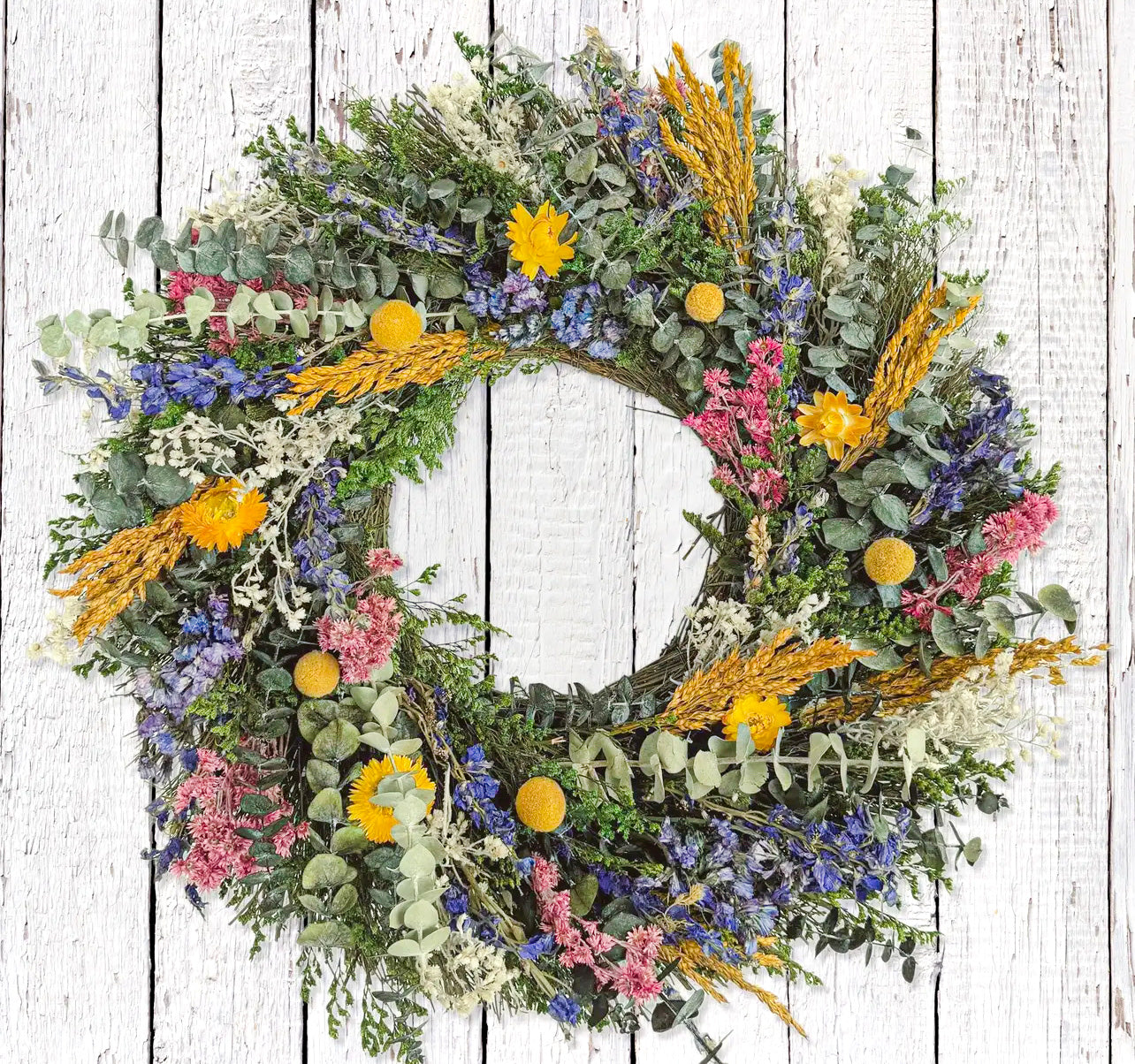 Cape May Dried Flower Wreath – Ballard Blossom Inc, Seattle WA