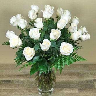 Creamy White Rose Bouquet Choose your size 1 Dozen- 4 Dozen – Ballard Blossom Inc, Seattle WA