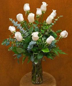 Creamy White Rose Bouquet Choose your size 1 Dozen- 4 Dozen ā Ballard Blossom Inc, Seattle WA