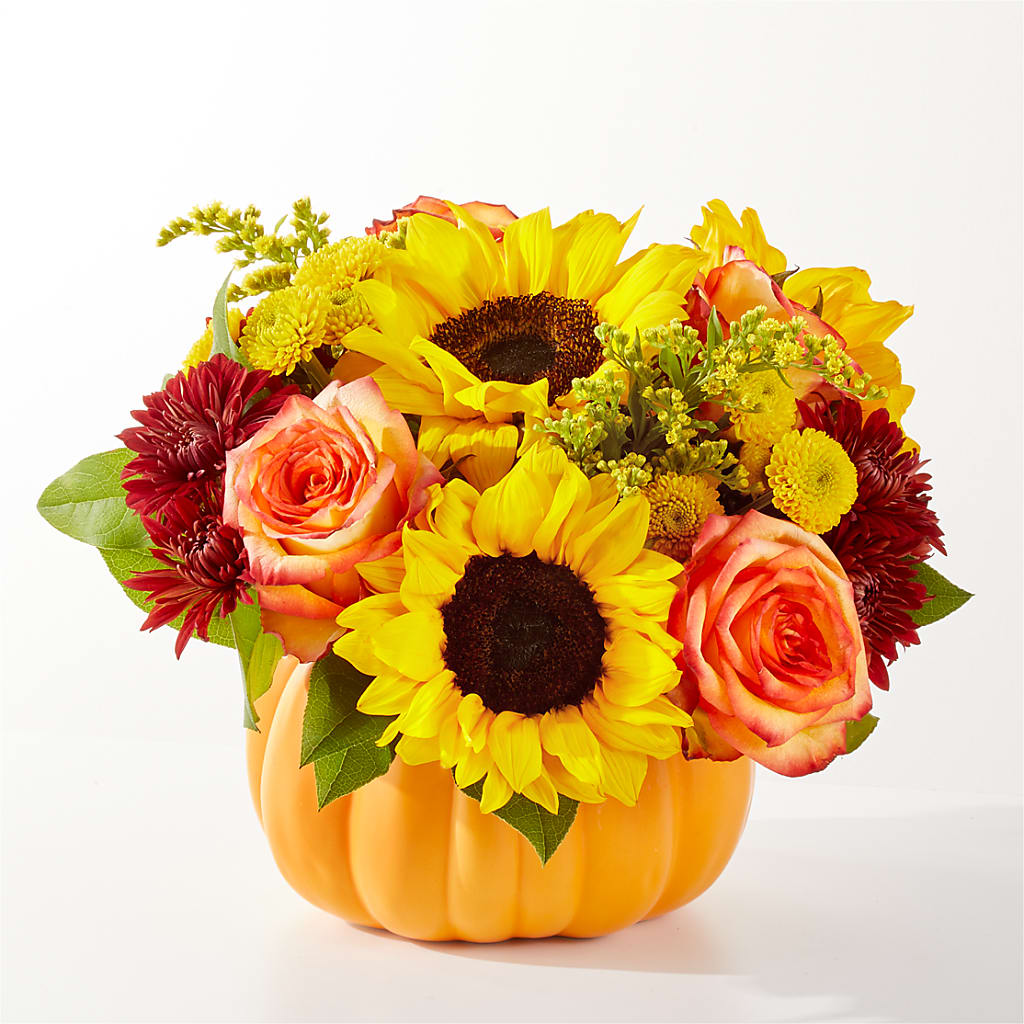 Golden Gourd Pumpkin Bouquet – Ballard Blossom Inc, Seattle WA