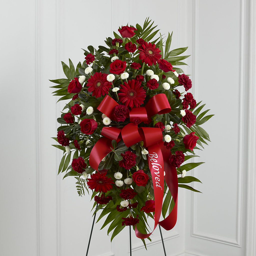 Treasured Memories Standing Spray – Ballard Blossom Inc, Seattle WA