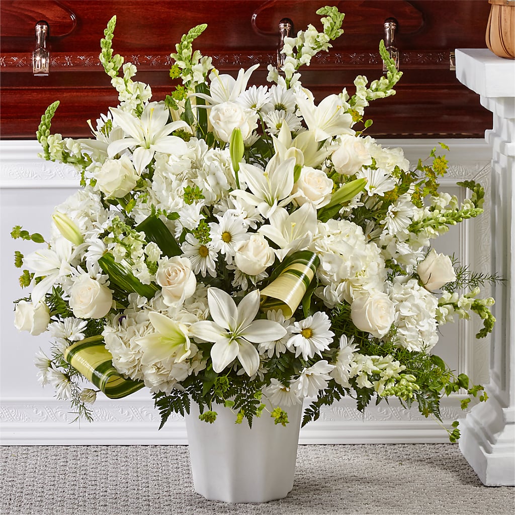 Thoughts of Tranquility Floor Basket – Ballard Blossom Inc, Seattle WA