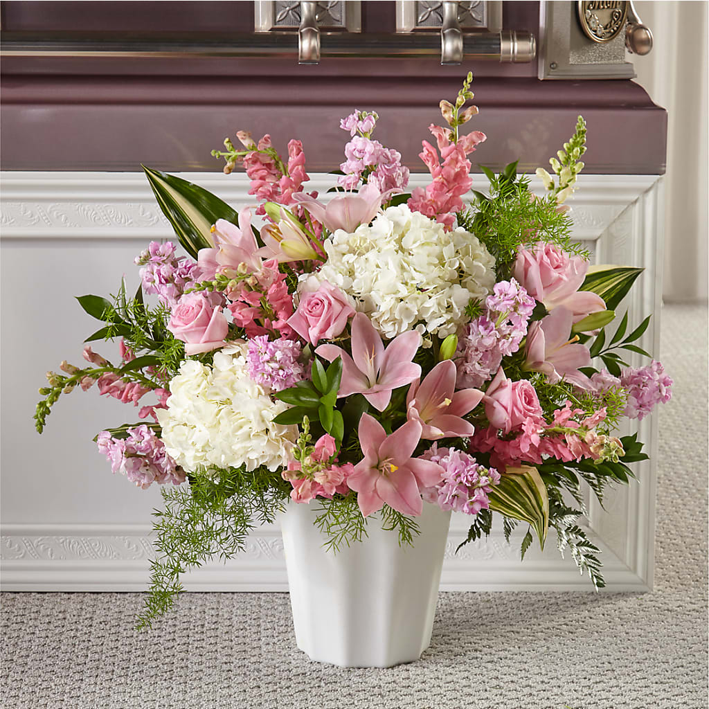 Simply Serene Floor Basket – Ballard Blossom Inc, Seattle WA