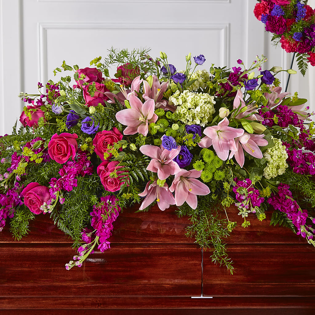 Radiant Tribute Casket Spray – Ballard Blossom Inc, Seattle WA