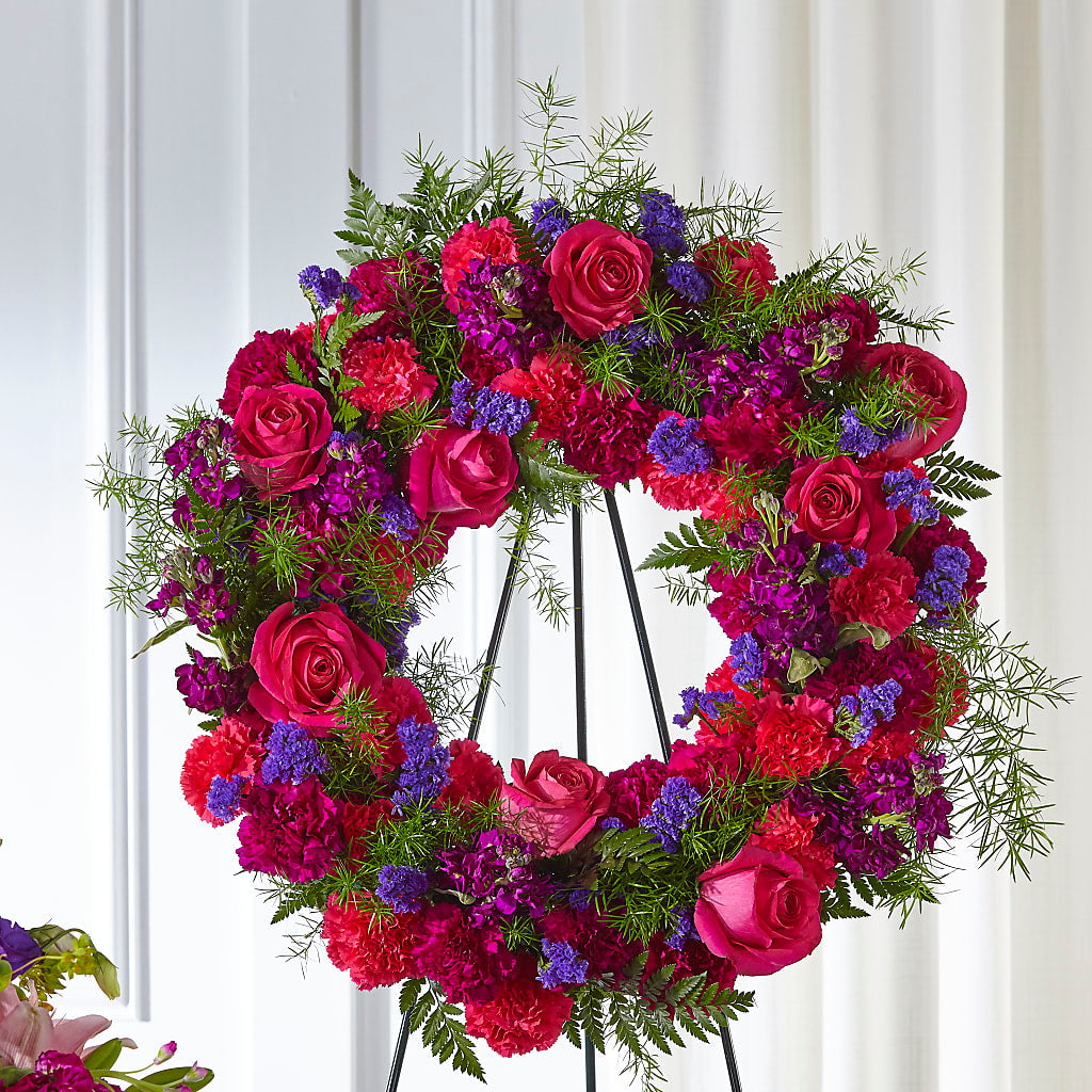 Calming Colors Wreath – Ballard Blossom Inc, Seattle WA