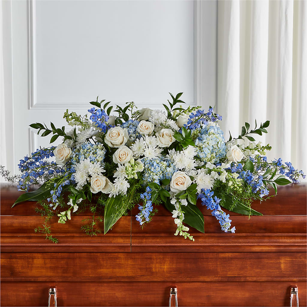 Timeless Essence Casket Spray – Ballard Blossom Inc, Seattle WA