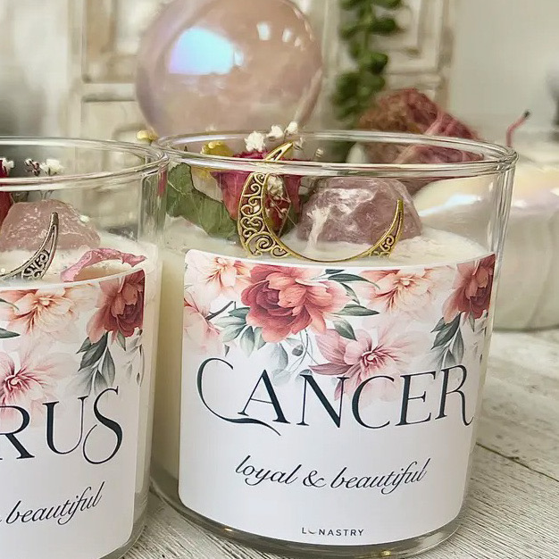 Vela del signo de nacimiento Cáncer de la colección del zodiaco