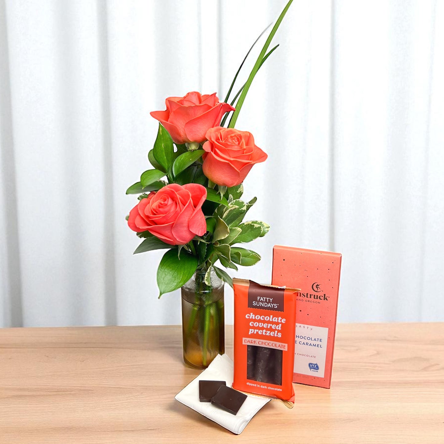 Loves Embrace Rose Bud Vase 3 Color Choices