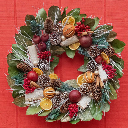 Pomegranate Citrus Wreath –  Ballard Blossom Inc, Seattle WA