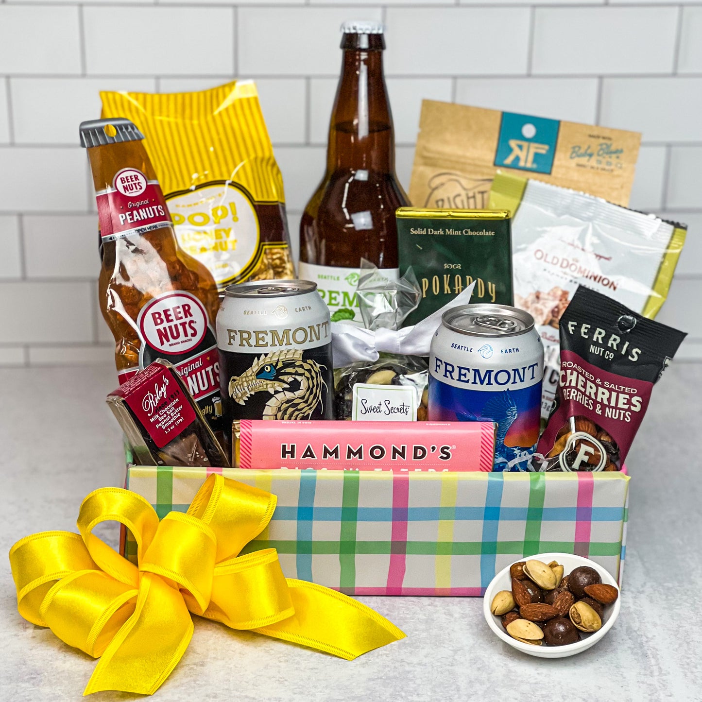 Panier de collations pour les amateurs de bière 