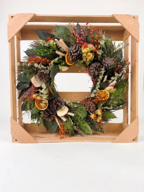 Country Citrus Fall Wreath –  Ballard Blossom Inc, Seattle WA