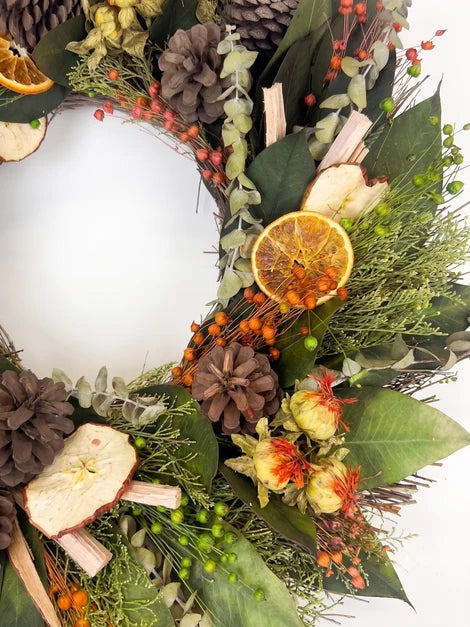 Country Citrus Fall Wreath –  Ballard Blossom Inc, Seattle WA