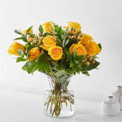 Long Stem Yellow Rose Bouquet