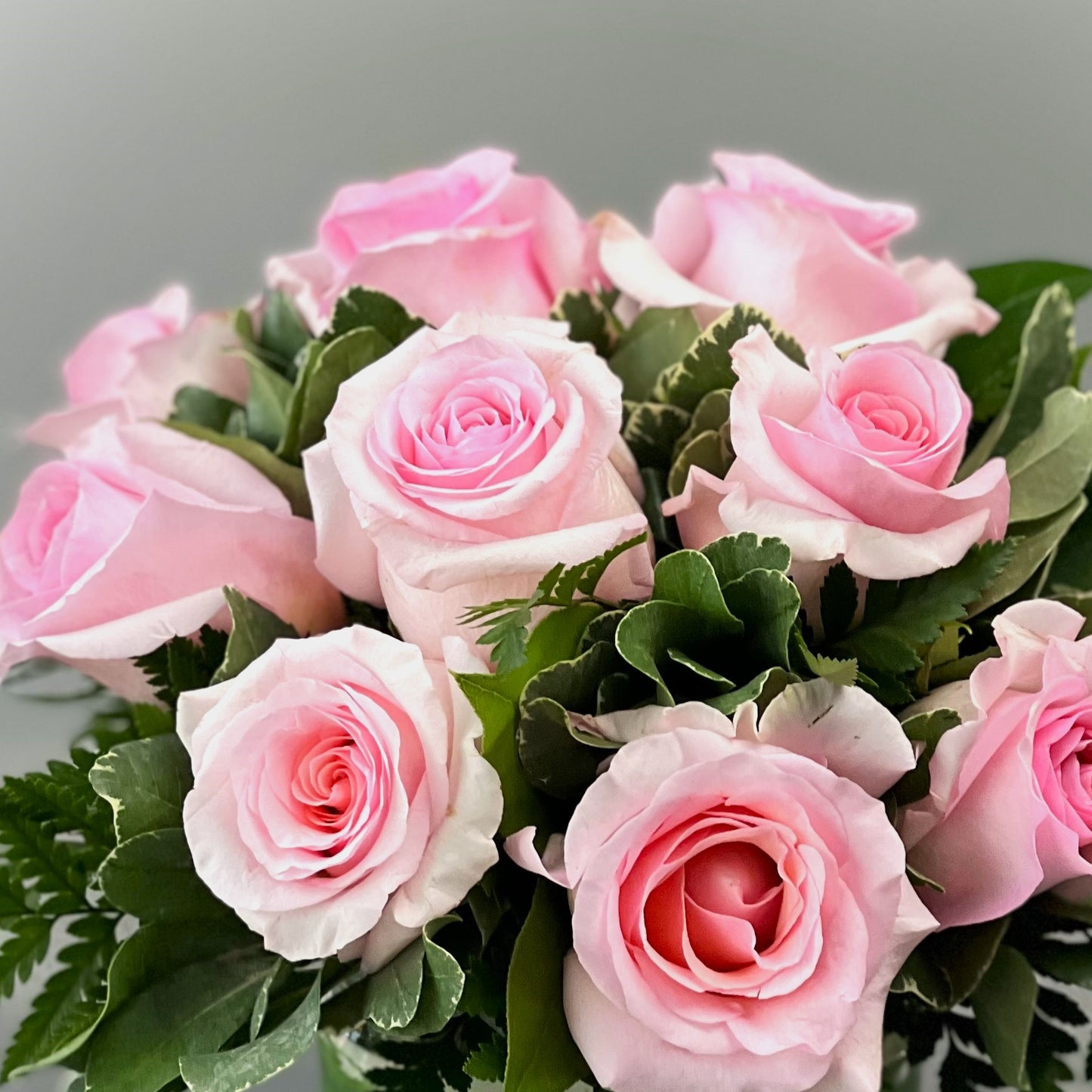 1 Dozen Pink Roses Compact Style