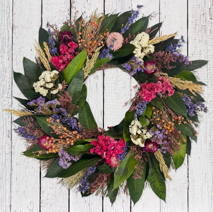 Dried Newport Wreath –  Ballard Blossom Inc, Seattle WA