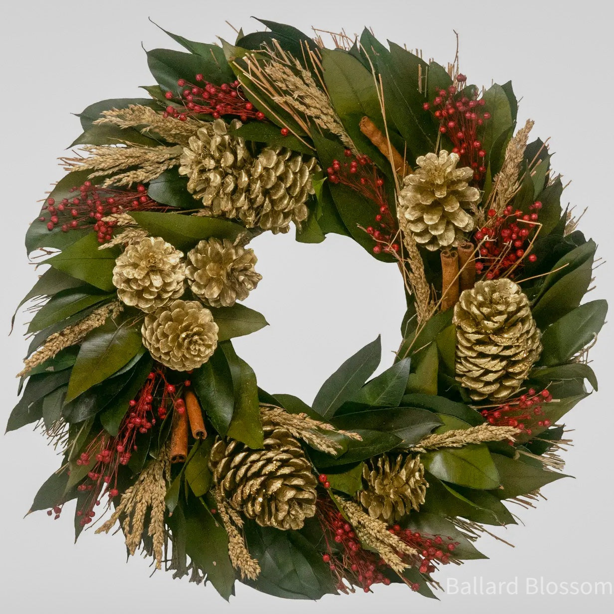 Holiday Pinecone & Greenery Wreath