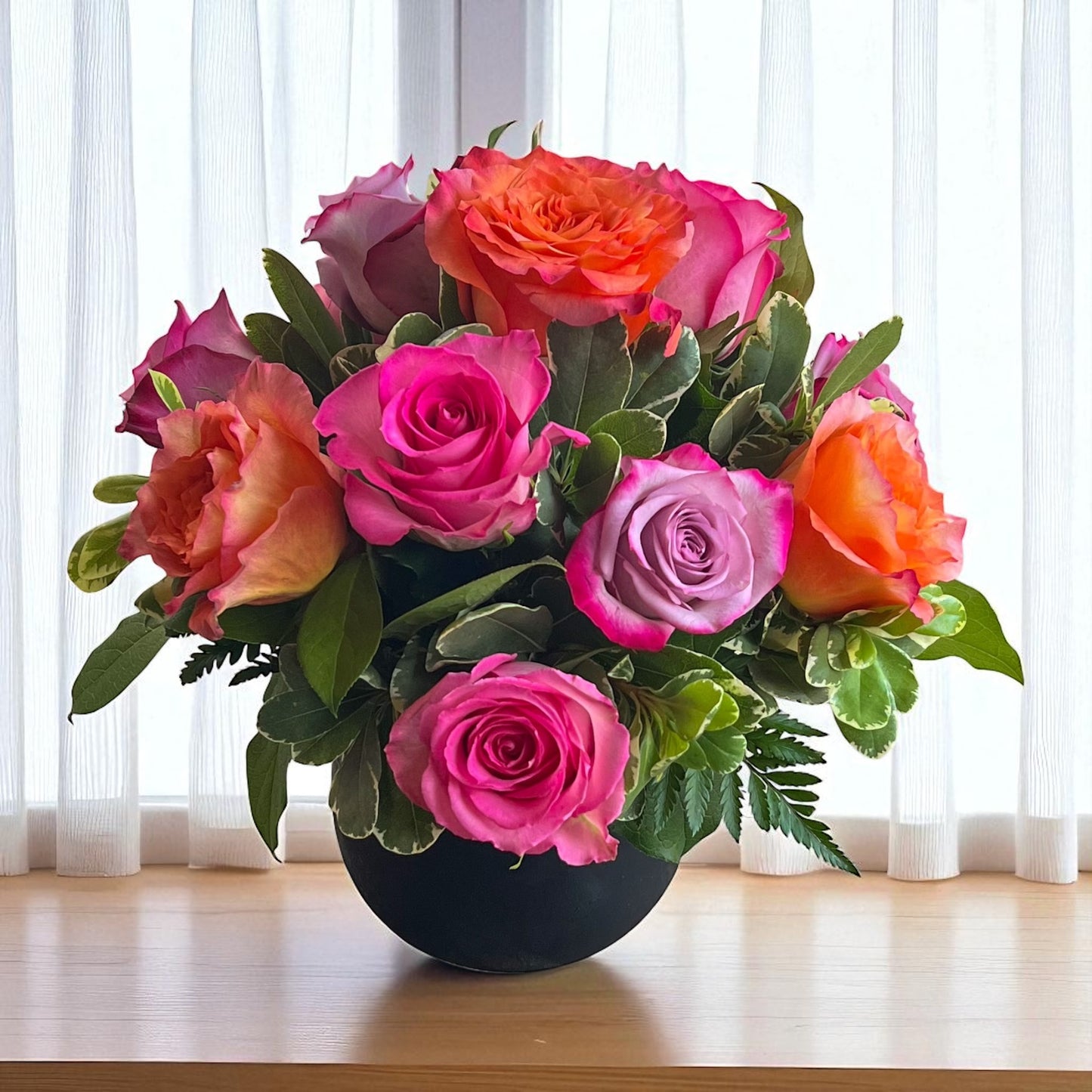 November Special Colorful Rose Arrangement