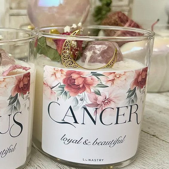 Zodiac Crystal Candle