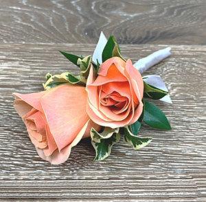 Peach Boutonniere