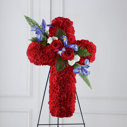 Faithful Hero Floral Cross –  Ballard Blossom Inc, Seattle WA