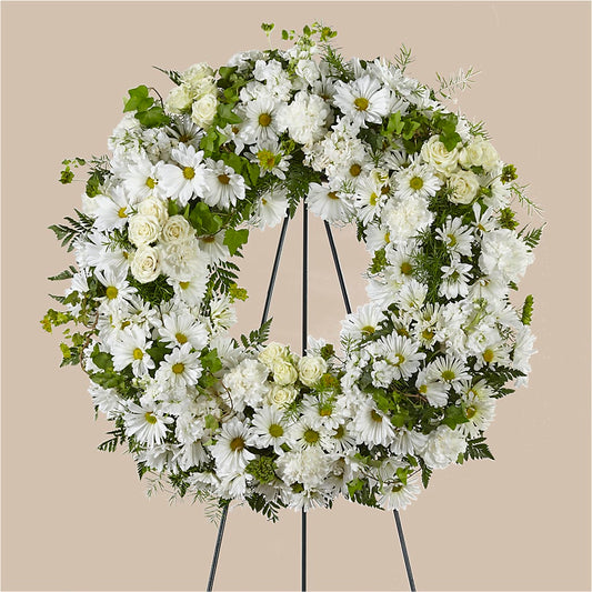Faithful Wishes Wreath –  Ballard Blossom Inc, Seattle WA