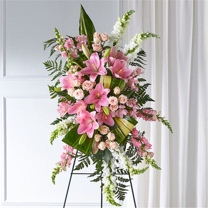 Elegant Embrace Standing Spray –  Ballard Blossom Inc, Seattle WA
