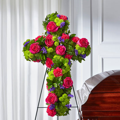Tribute Rose Floral Cross –  Ballard Blossom Inc, Seattle WA