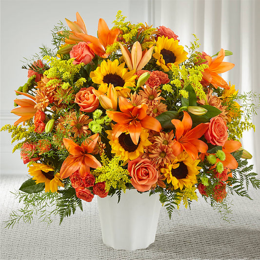 Harvest Thoughts Floor Basket –  Ballard Blossom Inc, Seattle WA