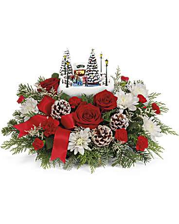 Thomas Kinkade's Skate into the Holidays Bouquet