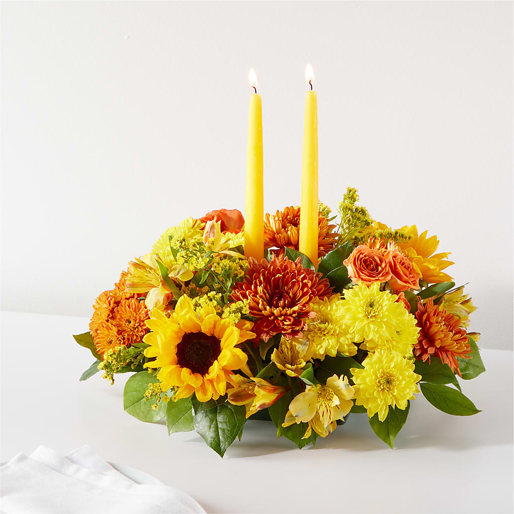 Autumn Harmony Centerpiece –  Ballard Blossom Inc, Seattle WA