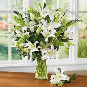 Joli bouquet de lys blanc