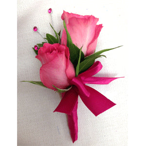 Pop Of Pink Boutonniere